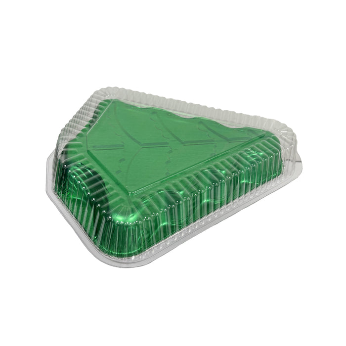 Christmas Tree Shaped Foil Pan and Plastic Clamshell Container Combo - #SLP98-340