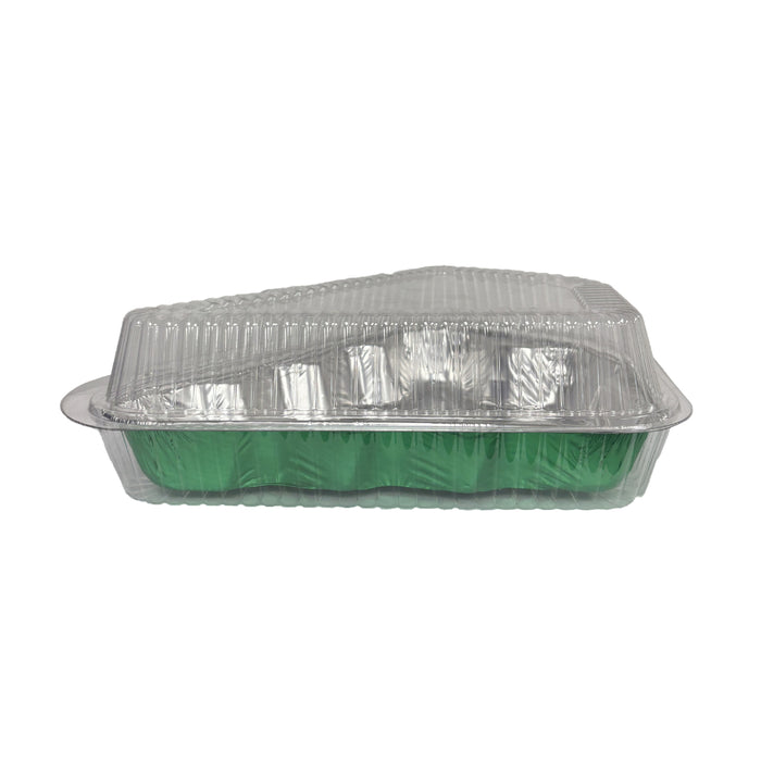 Christmas Tree Shaped Foil Pan and Plastic Clamshell Container Combo - #SLP98-340