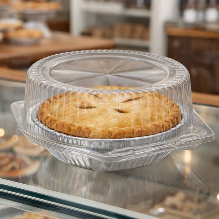 6" Plastic High Dome Clamshell Pie Container - #CPC-116