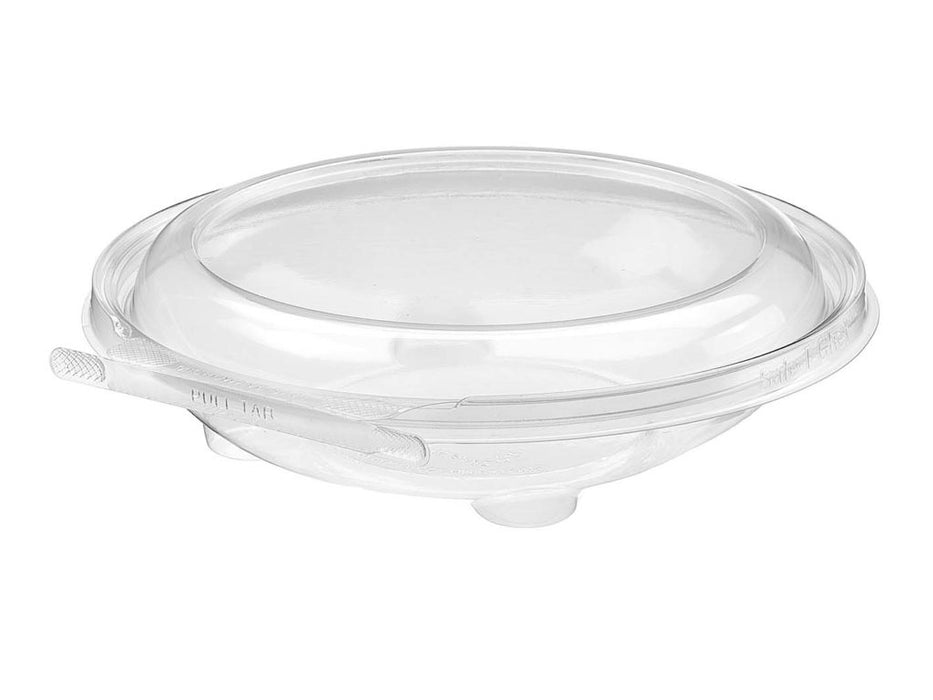 Safe-T-Chef 7" Round Tamper Evident & Tamper Resistant Microwaveable Clamshell, 20 oz. - #C7R20D