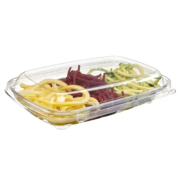 Safe-T-Chef 9 x 6  Tamper Evident & Tamper Resistant Microwaveable Clamshell, 35 oz. - #C9635D Inline Plastics