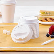 Dart Solo 8 oz. White PS Plastic Traveler® Dome Hot Cup Lid - Sleeve of 100 - #TL38R2-0007 Dart Container