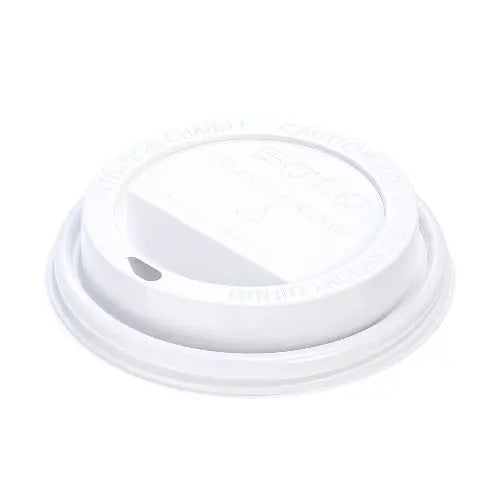 Dart Solo 10-24 oz. White PS Plastic Traveler® Dome Cup Lid - Sleeve of 100 - #TLP316-0007