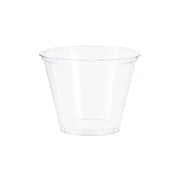 Dart Solo 9 oz. Clear Squat PET Cup - Sleeve of 50 - #TP9R Dart Container