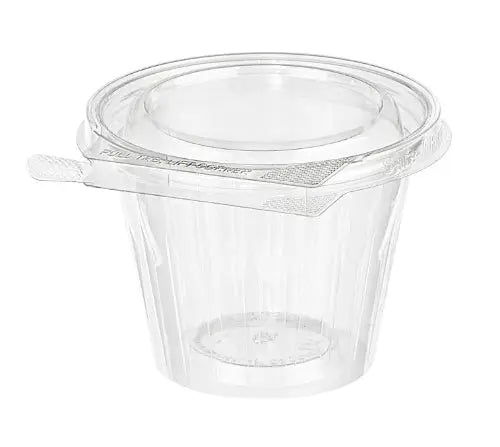 Inline Plastics Safe-T-Fresh Tamper Evident & Tamper Resistant 11 oz. Clamshell Cup - #TS11CCRJT Inline Plastics