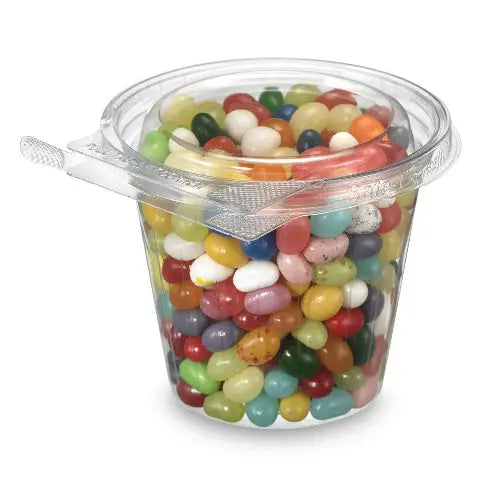 Inline Plastics Safe-T-Fresh Tamper Evident & Tamper Resistant 11 oz. Clamshell Cup - #TS11CCRJT Inline Plastics