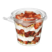 Inline Plastics Safe-T-Fresh Tamper Evident & Tamper Resistant 11 oz. Clamshell Cup - #TS11CCRJT Inline Plastics