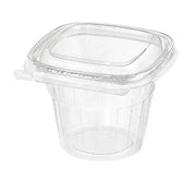 Inline Plastics Safe-T-Fresh Tamper Evident & Tamper Resistant Clamshell 12 oz. Square Top Cup with Round Base - #TS12CCQ Inline Plastics