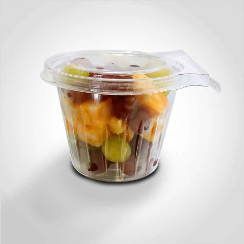 Safe-T-Gard 12 oz. Tamper Evident Fruit Cup with Flat Lid - #TS12CCR