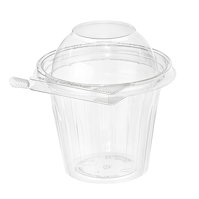 Vaso para fruta de 12 oz con tapa abovedada y a prueba de manipulaciones Safe-T-Gard ®