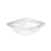 12 oz. PagodaWare Tamper Evident & Tamper Resistant Hinged Deli Container - #TS12PW KitchenDance