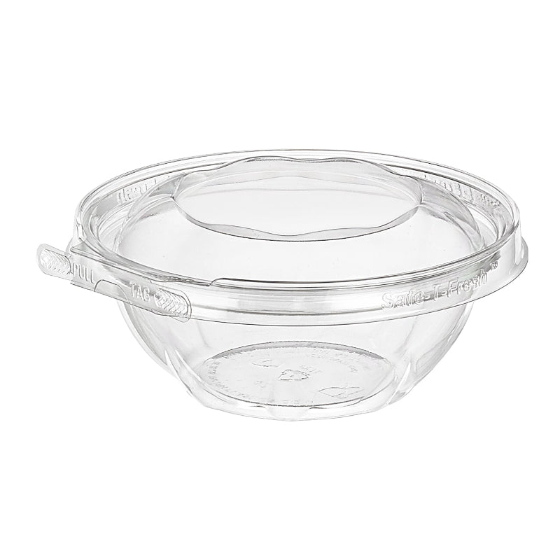 Safe-T-Fresh 12 oz. Tamper Evident Hinged Deli Bowl - #TS12RN