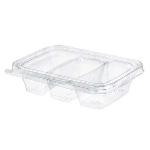 3-compartment clamshell deli container TS16C3