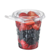 Inline Plastics Safe-T-Fresh Tamper Evident & Tamper Resistant 16 oz. Clamshell Cup - #TS16CCR Inline Plastics