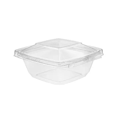 16 oz. PagodaWare Tamper Evident & Tamper Resistant Hinged Deli Container - #TS16PW KitchenDance