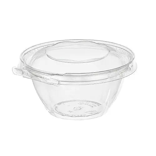 Inline Plastics Safe-T-Fresh Tamper Evident & Tamper Resistant 16 oz. Clamshell Bowl - #TS16RN Inline Plastics