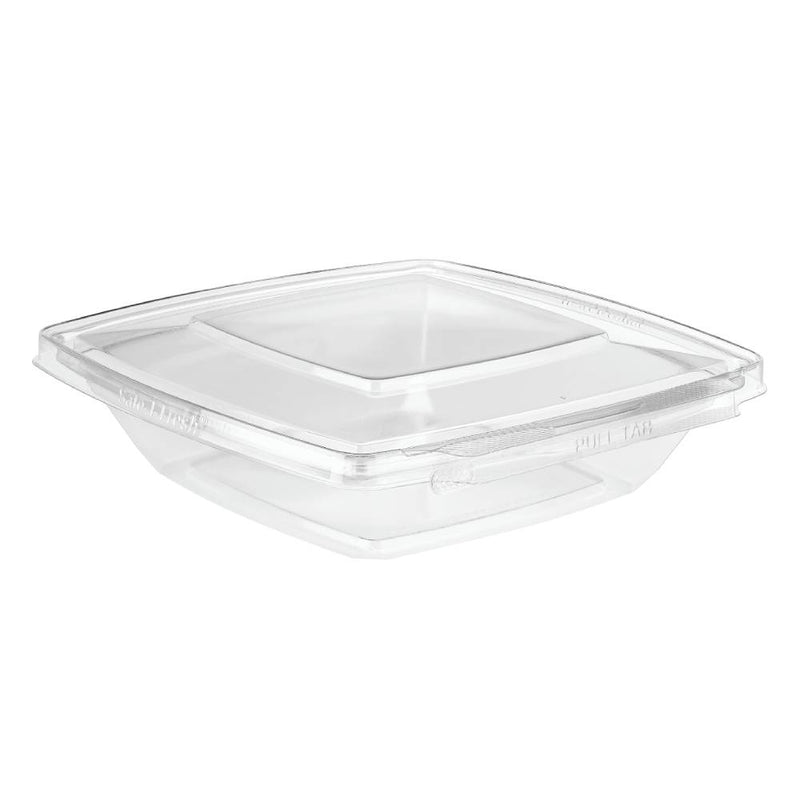 Safe-T-Fresh 24 oz. Tamper Evident Deli Container with Flat Lid - #TS24PWF
