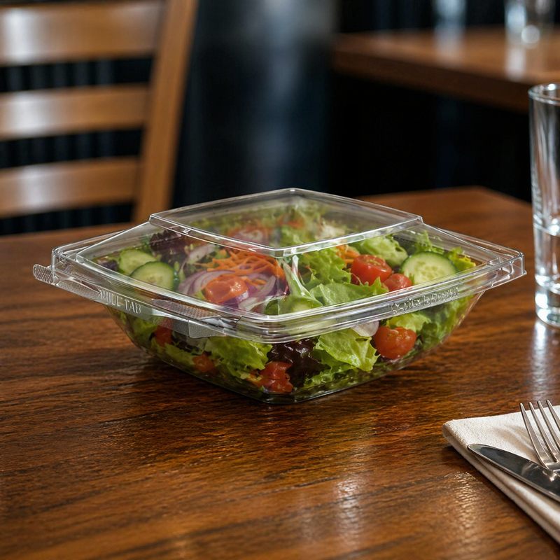 Safe-T-Fresh 24 oz. Tamper Evident Deli Container - #TS24PW