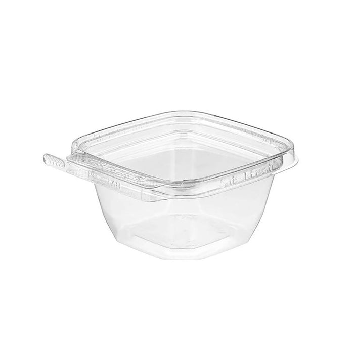 4 oz. Square Tamper Evident & Tamper Resistant Clamshell Snacker Container - #TS3004
