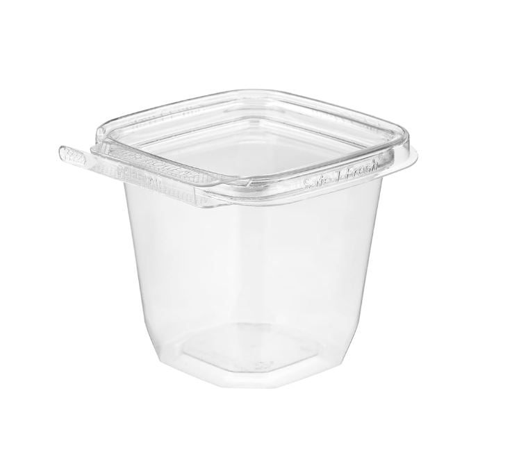 8 oz. Square Tamper-Evident & Tamper-Resistant Snacker Container - #TS3008