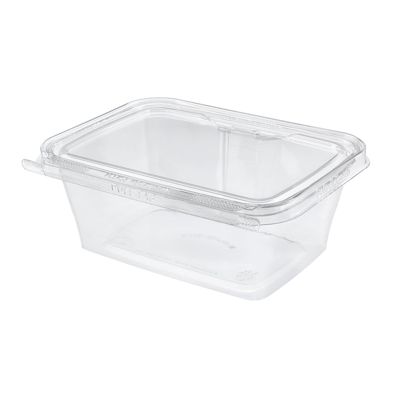 Safe-T-Fresh 32 oz. Tamper Evident & Resistant Hinged Deli Containers - #TS32