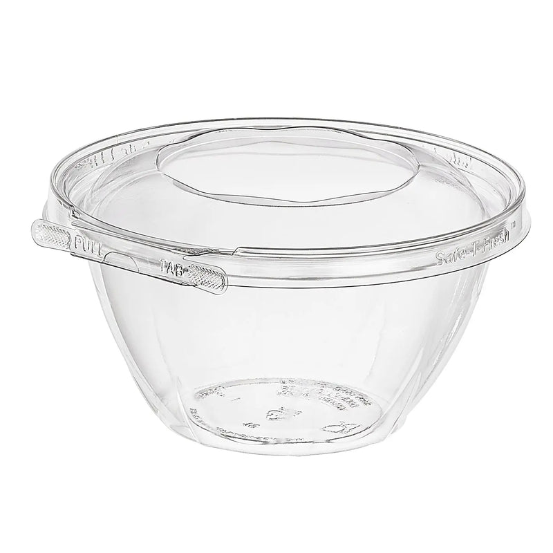 Safe-T-Fresh Tamper Evident & Tamper Resistant Clamshell Bowl, 32oz. - #TS32RN Inline Plastics