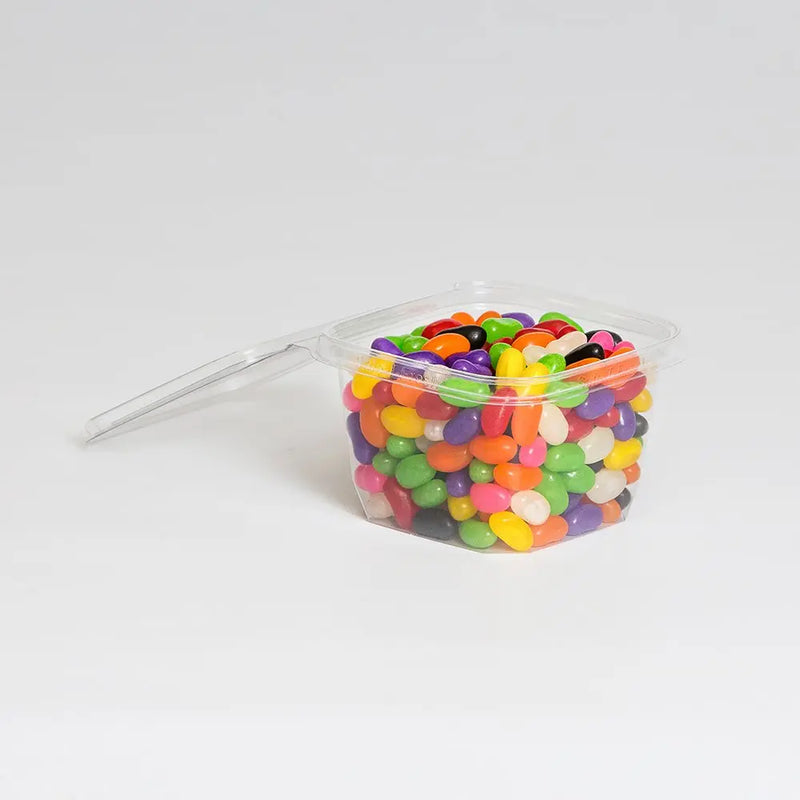Inline Plastics Safe-T-Fresh 4x4 Square Tamper Evident & Tamper Resistant Clamshell Container, 16 oz. - TS4016 Inline Plastics