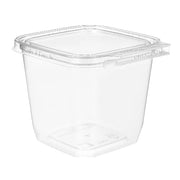 24 oz tamper evident clear clamshell container in white background TS4024