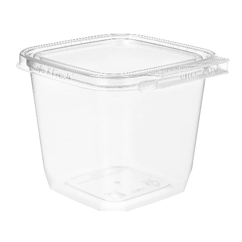 24 oz tamper evident clear clamshell container in white background TS4024