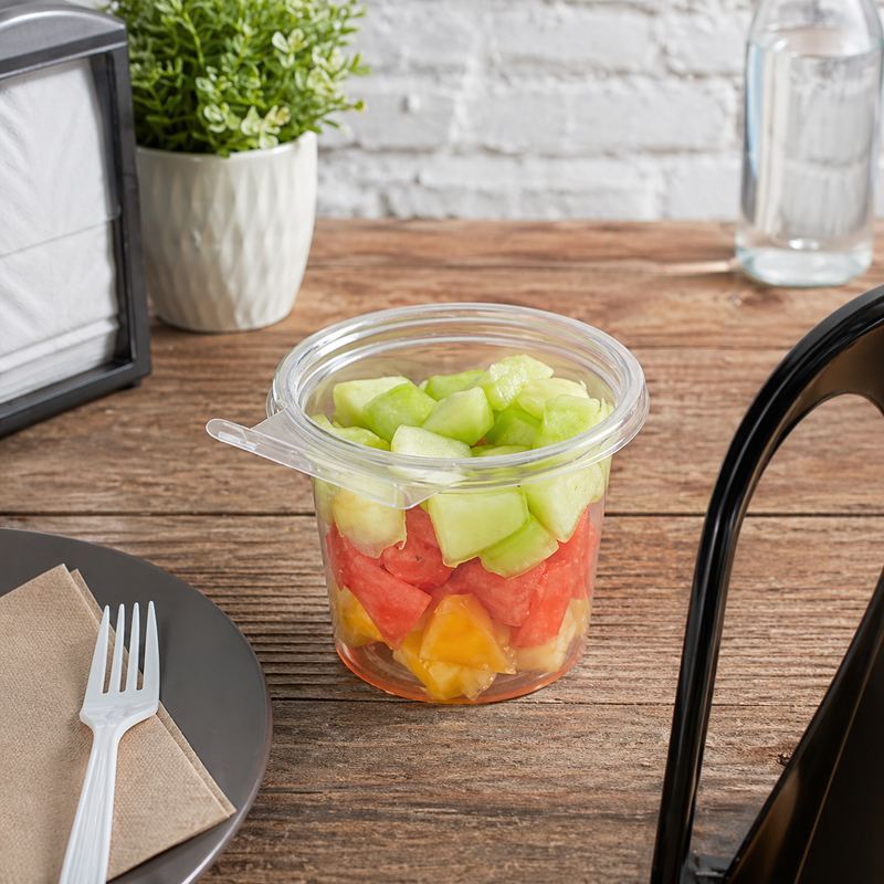 Safe-T-Fresh 24 oz. Tamper Evident Hinged Round Deli Tub - #TS4024R