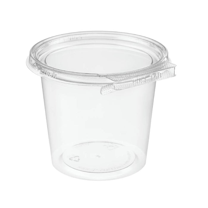 Safe-T-Fresh 24 oz. Tamper Evident Hinged Round Deli Tub - #TS4024R