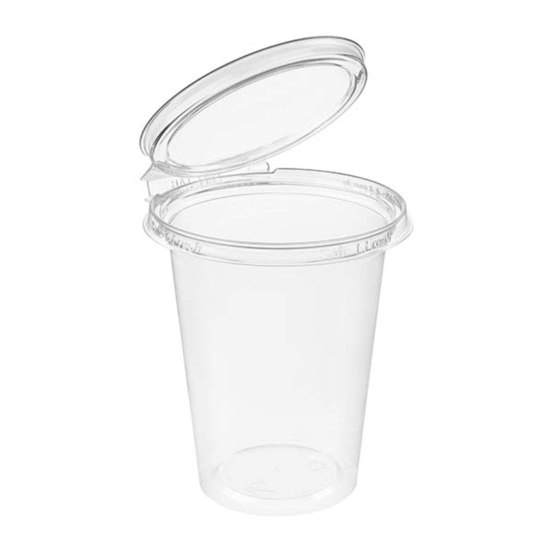 Safe-T-Fresh 32 oz. Tamper Evident Plastic Hinged Round Deli Container - #TS4032R