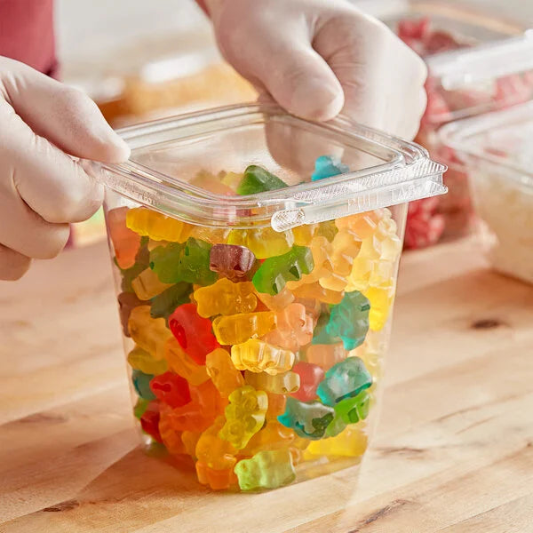 Safe-T-Fresh 32 oz. Tamper Evident Square Deli Container - #TS4032