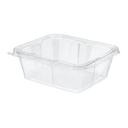 Inline Plastics Safe-T-Fresh 7x6 Rectangular Tamper Evident & Tamper Resistant Clamshell Tub, 64 oz. - TS64 Inline Plastics