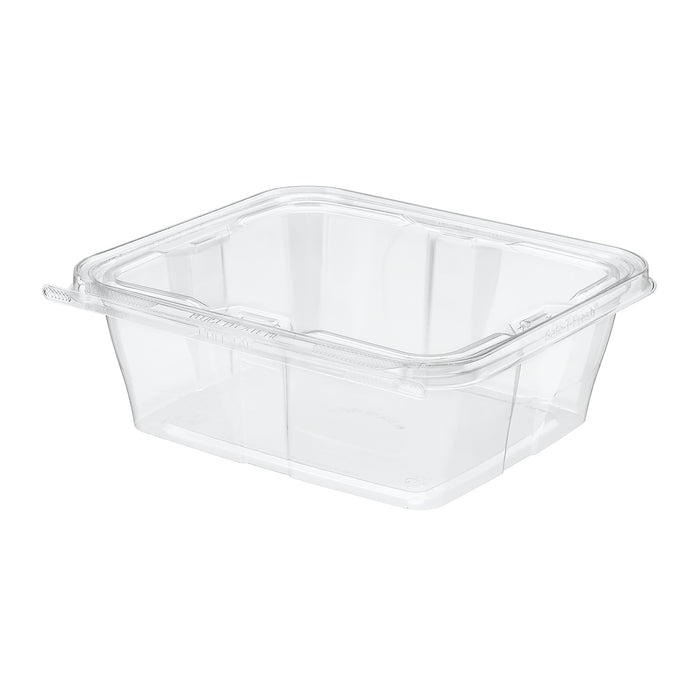 Inline Plastics Safe-T-Fresh 7x6 Rectangular Tamper Evident & Tamper Resistant Clamshell Tub, 64 oz. - TS64