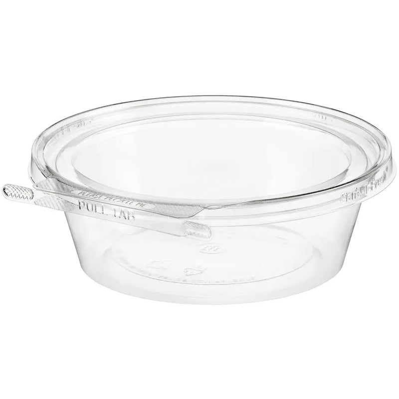 Safe-T-Fresh 7" Round Tamper Evident & Tamper Resistant Clamshell Tub, 24 oz. - #TS7024 Inline Plastics