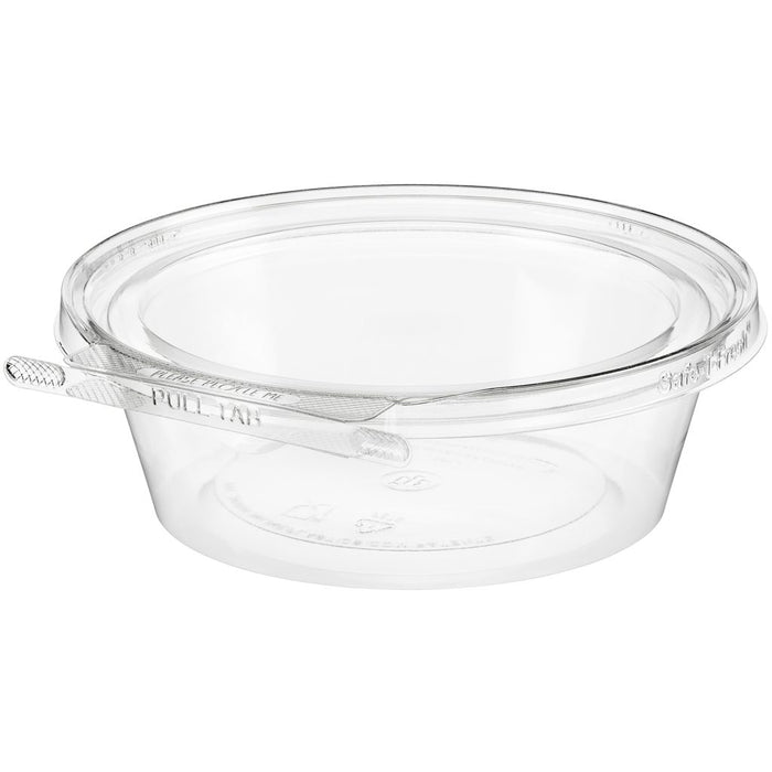 Safe-T-Fresh 7" Round Tamper Evident & Tamper Resistant Clamshell Tub, 24 oz. - #TS7024