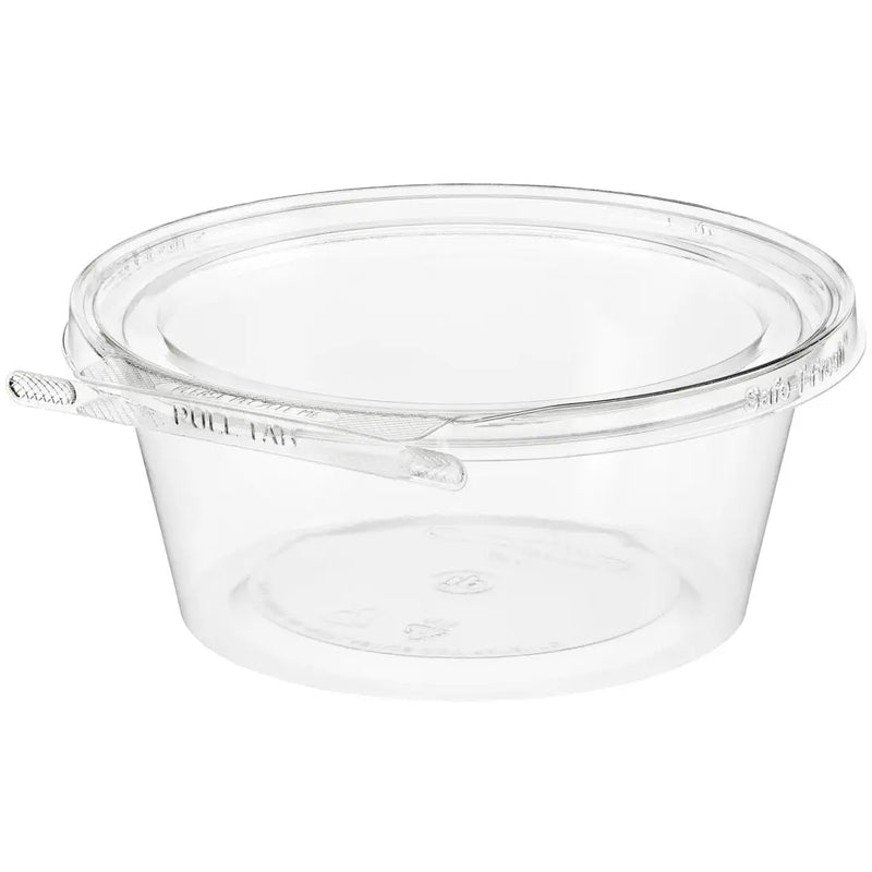 Safe-T-Fresh 7" Round Tamper Evident & Tamper Resistant Clamshell Tub, 32 oz. - TS7032 Inline Plastics