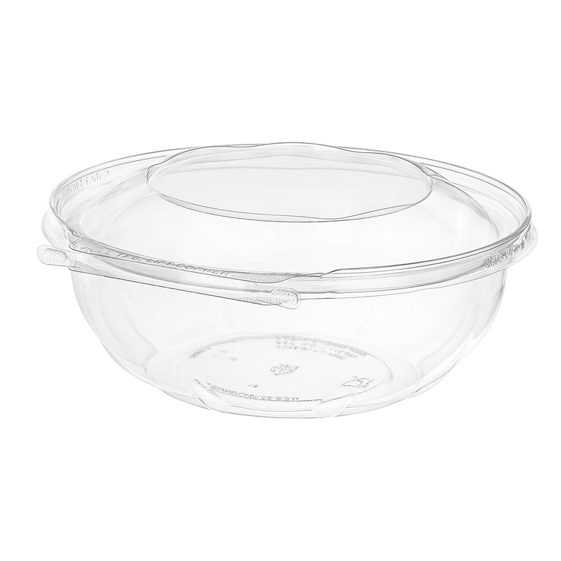 Safe-T-Fresh 80 oz. Tamper Evident Hinged Deli Bowl - #TS80RN