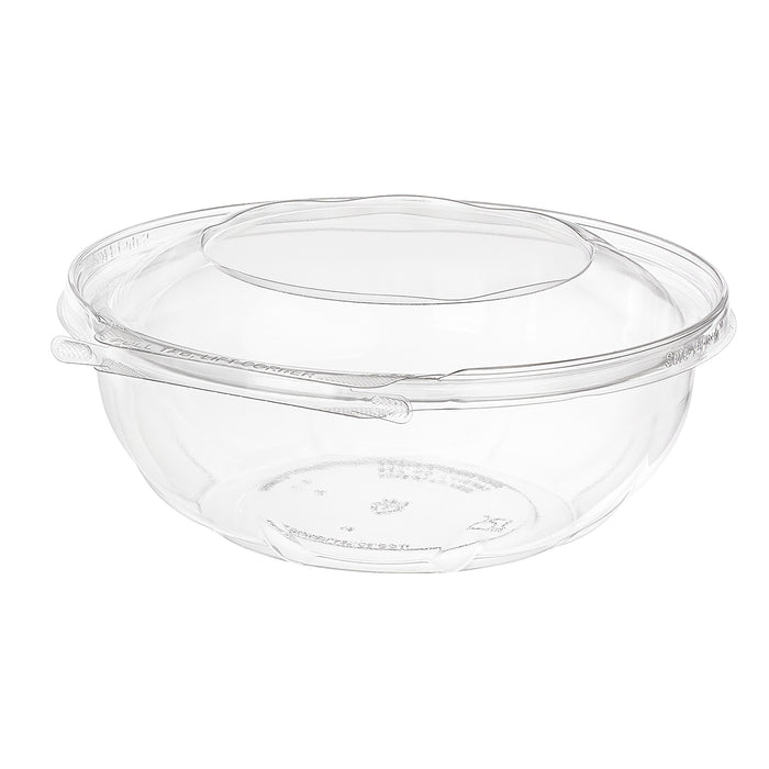 Safe-T-Fresh 80 oz. Tamper Evident Hinged Deli Bowl - #TS80RN