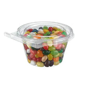 Inline Plastics Safe-T-Fresh Tamper Evident & Tamper Resistant Clamshell 8 oz. Cup with Flat Lid - #TS8CCR Inline Plastics