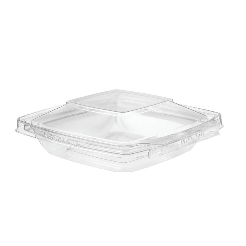 8 oz. PagodaWare Tamper Evident & Tamper Resistant Hinged Deli Container - #TS8PW