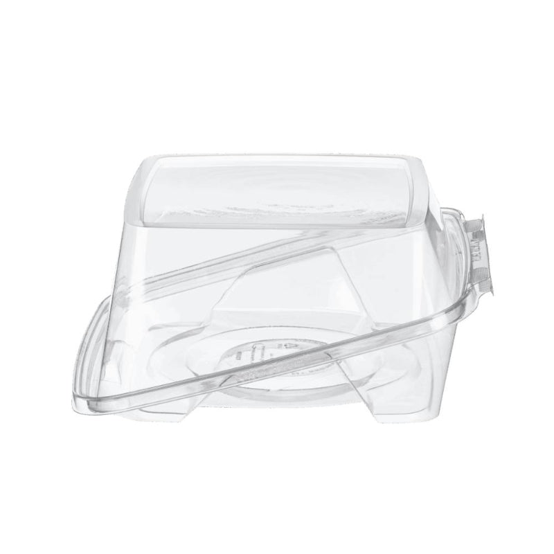 Safe-T-Fresh 7" Tamper Evident Plastic Hinged Cake Container - #TSCKB07D