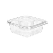 Inline Plastics Safe-T-Fresh Tamper Evident & Tamper Resistant Clamshell with 2 Compartments - #TSSB1R Inline Plastics