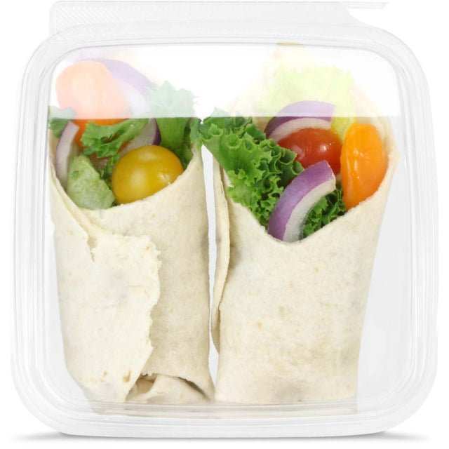 Safe-T-Fresh 21.5 oz. Tamper Evident & Resistant Cake Slice Hinged Containers - #TSSWR