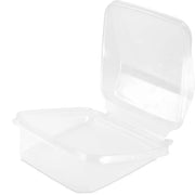 Inline Plastics Safe-T-Fresh 21.5 oz. Square Tamper Evident & Tamper Resistant Wrap Clamshell With Panoramic Viewing Window - TSSWR Inline Plastics