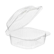 33 oz. Square Plastic Clamshell Container - #VPP756 - KitchenDance