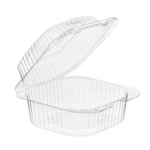 33 oz. Square Plastic Clamshell Container - #VPP756 - KitchenDance