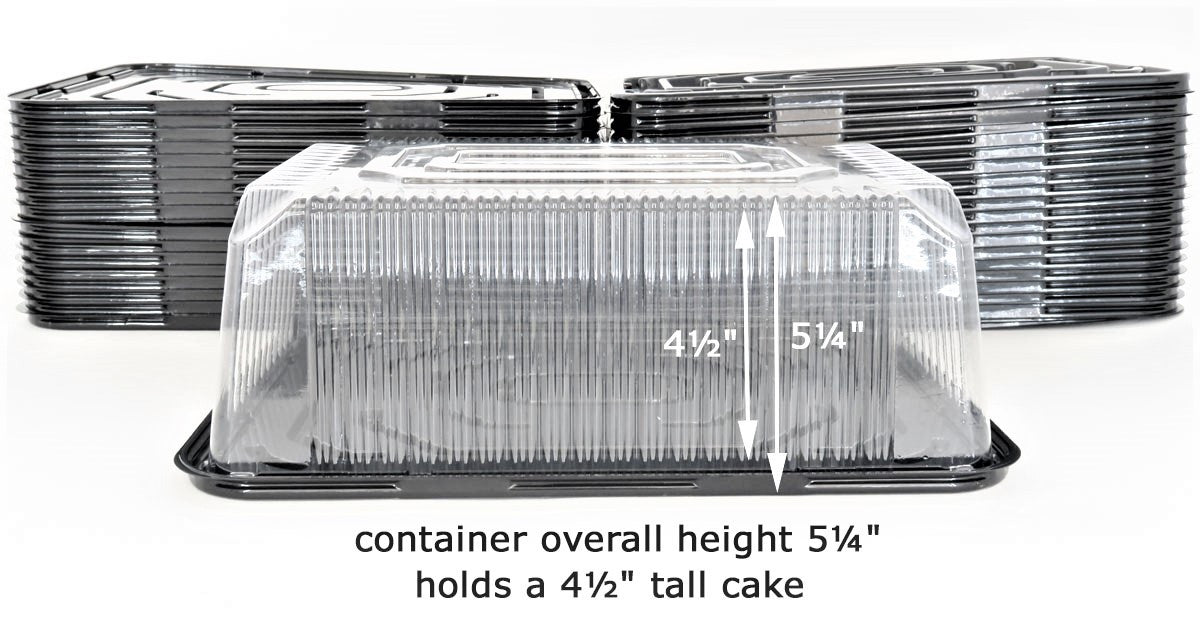 Quarter Sheet-Cake-Size High-Dome Plastic Container