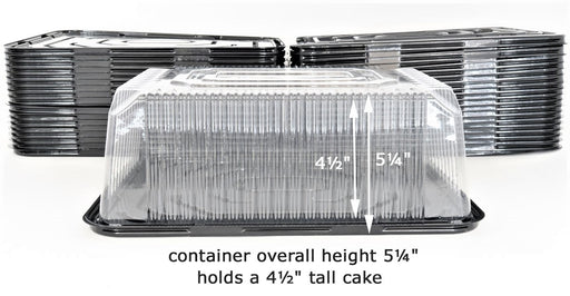 Quarter Sheet-Cake-Size High-Dome Plastic Container